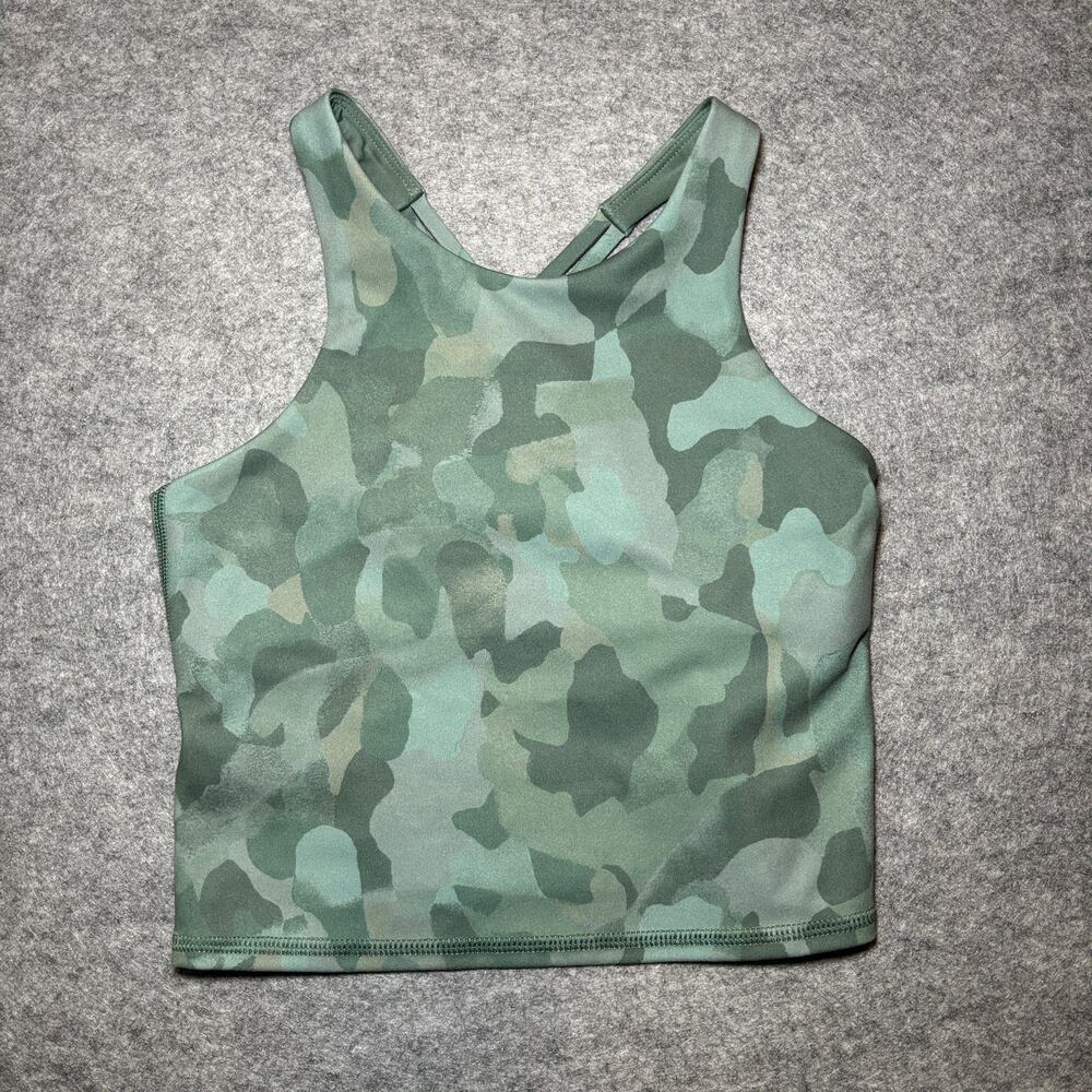 All in Motion Kids Girls M (8) Green Cropped Tank Top Athletic Style